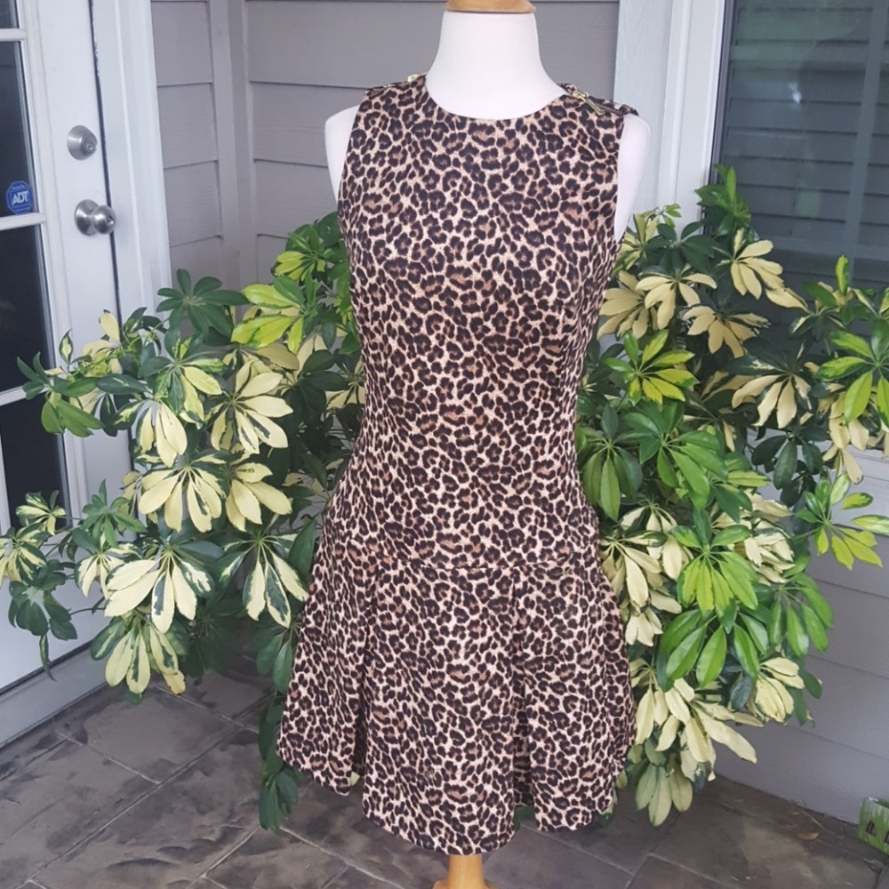 Michael Kors Animal Print Midi Dress